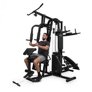KLARFIT  Ultimate Gym 9000, fitness stanica, 7 stanovíšť, do 150 kg, QR oceľ, čierna, značky KLARFIT