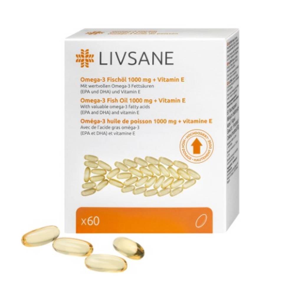 LIVSANE LIVSANE Omega-3 plus vitamín E 60 kapsúl