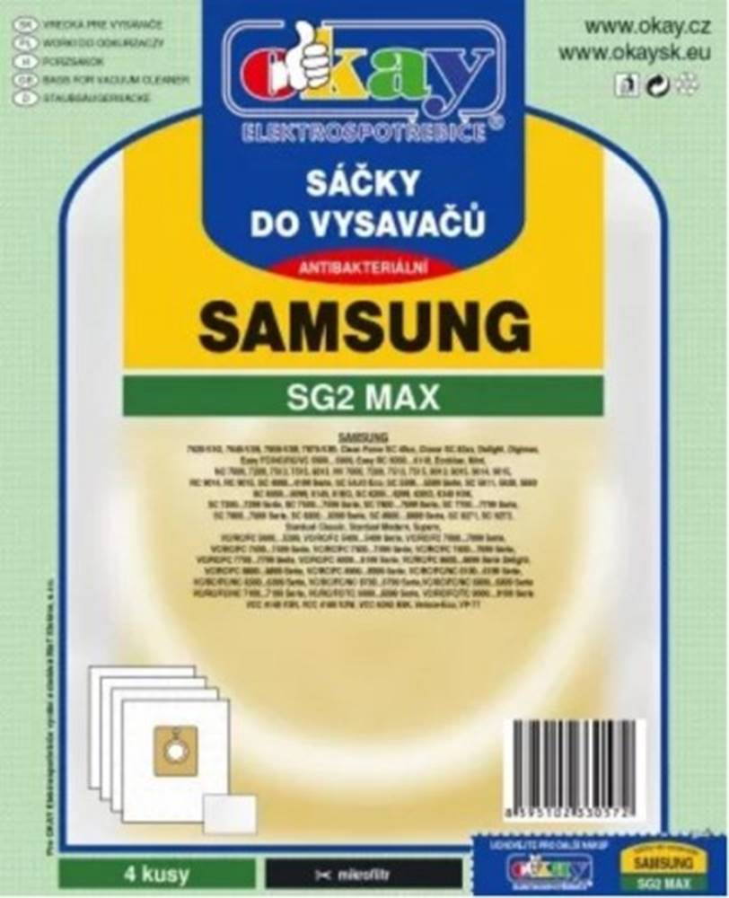 Jolly Vrecká do vysávača Samsung SG2MAX, 4ks, značky Jolly