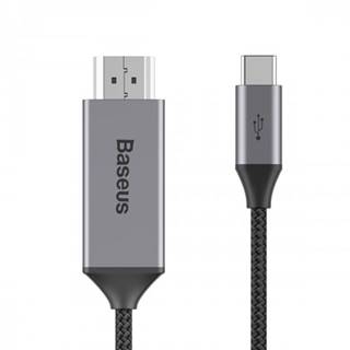 Kábel USB-C samec na HDMI samec Baseus, 1,8 m, sivý CATSY-0G