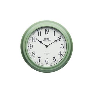 Kitchen Craft Zelené nástenné hodiny  Living Nostalgia, ⌀ 25,5 cm, značky Kitchen Craft