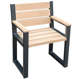 Moderná stolička s opierkami prírodné drevo