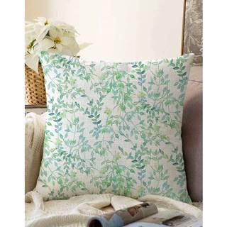 Minimalist Cushion Covers Béžovo-zelená obliečka na vankúš s prímesou bavlny  Twiggy, 55 x 55 cm, značky Minimalist Cushion Covers