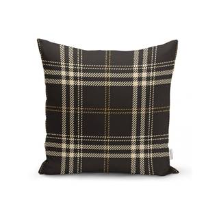 Minimalist Cushion Covers Čierno-béžová dekoratívna obliečka na vankúš  Flannel, 45 x 45 cm, značky Minimalist Cushion Covers