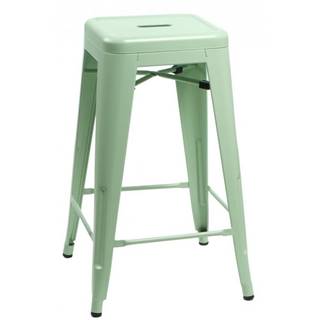 ArtD Barová stolička Paris 75cm inšpirovaná Tolix zelená