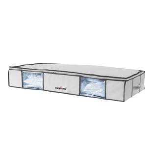 Compactor Súprava 2 bielych úložných boxov pod posteľ s vakuovým obalom  XLarge Underbed Life, 105 x 15,5 cm, značky Compactor