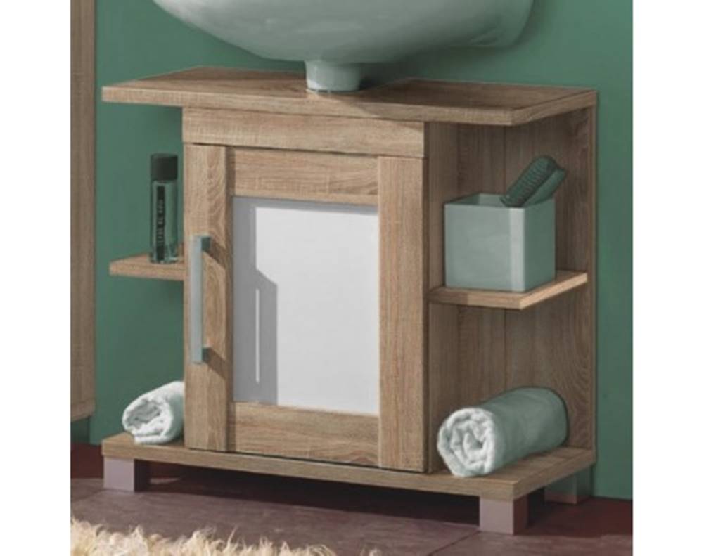 ASKO - NÁBYTOK Kúpeľňová skrinka pod umývadlo Poseidon, dub Sonoma, značky ASKO - NÁBYTOK