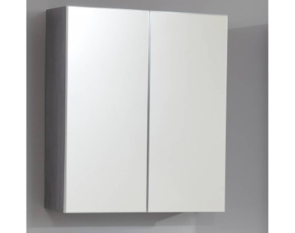 ASKO - NÁBYTOK Kúpeľňová skrinka so zrkadlom Skin, dymovo sivá, značky ASKO - NÁBYTOK