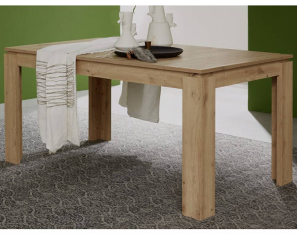 ASKO - NÁBYTOK Rozkladací jedálenský stôl Universal 160x90 cm, dub Wotan, značky ASKO - NÁBYTOK