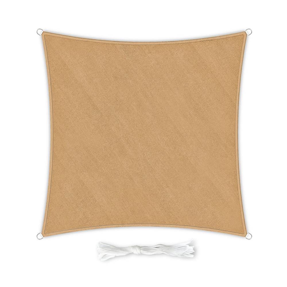 Blumfeldt  Štvorcová slnečná clona, 5 × 5 m, polyester, priedušná, značky Blumfeldt