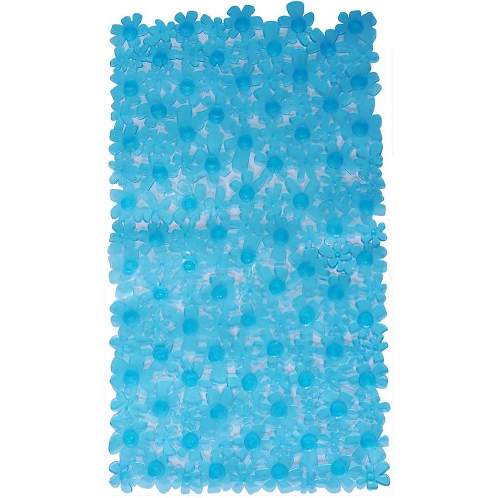 MERKURY MARKET Kúpeľňová predložka kvety J-6833 68X33 modrá, značky MERKURY MARKET