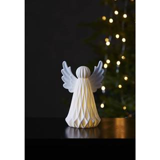 Star Trading Biela keramická vianočná svetelná LED dekorácia  Vinter, výška 18 cm, značky Star Trading