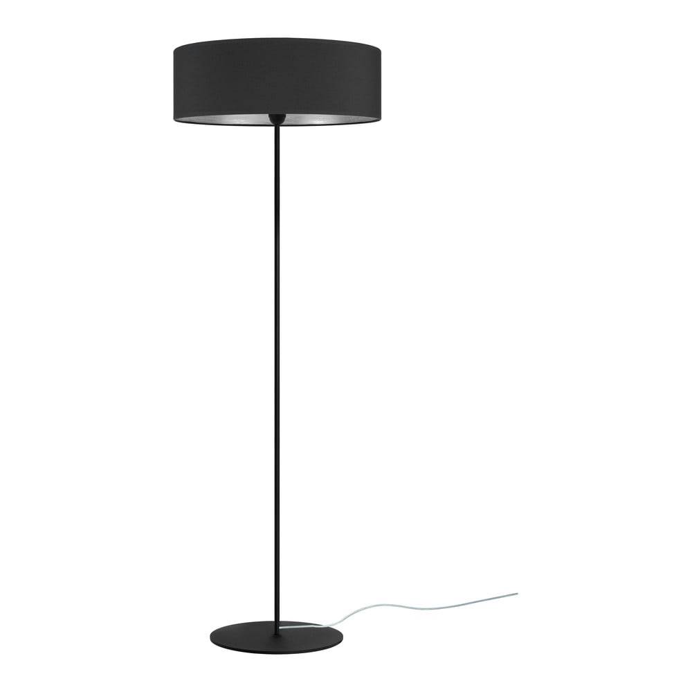 Sotto Luce Čierna stojacia lampa s detailom v striebornej farbe  Tres XL, ⌀ 45 cm, značky Sotto Luce