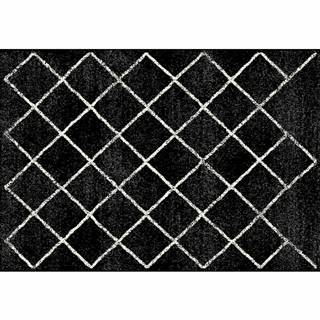 Kondela Koberec čierna/vzor 100x150  cm MATES TYP 1, značky Kondela