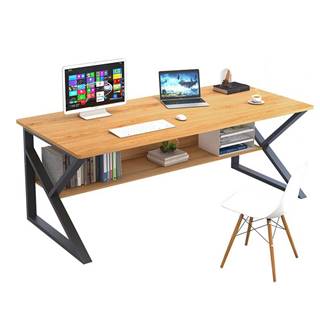 Písací stôl s policou buk/čierna TARCAL 140