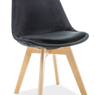 Signal Jedálenská stolička Dior Velvet / buk