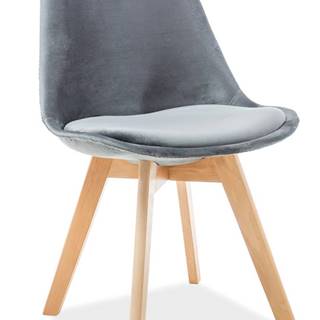 Signal Jedálenská stolička Dior Velvet / buk