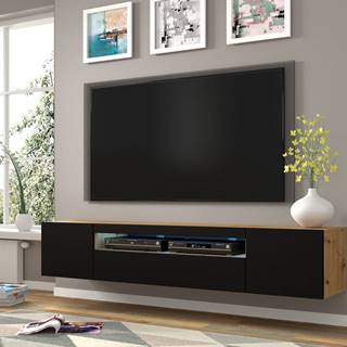 ARTBm TV stolík AURA 200 | dub artisan/čierny mat