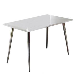 Kondela Jedálenský stôl 120x70 MDF+chróm extra vysoký lesk HG PEDRO P1 poškodený tovar, značky Kondela