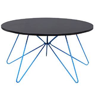 Kondela Konferenčný stolík čierny dub/modrá MIKKEL P1 poškodený tovar, značky Kondela