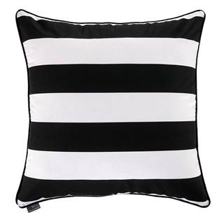 WeLoveBeds Čierno-biela obliečka na vankúš  Belts, 60 × 60 cm, značky WeLoveBeds