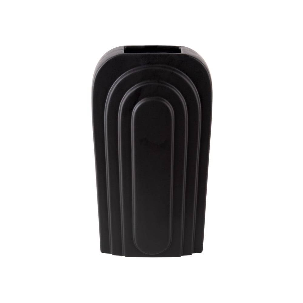 PT LIVING Čierna keramická váza  Arc, výška 18 cm, značky PT LIVING