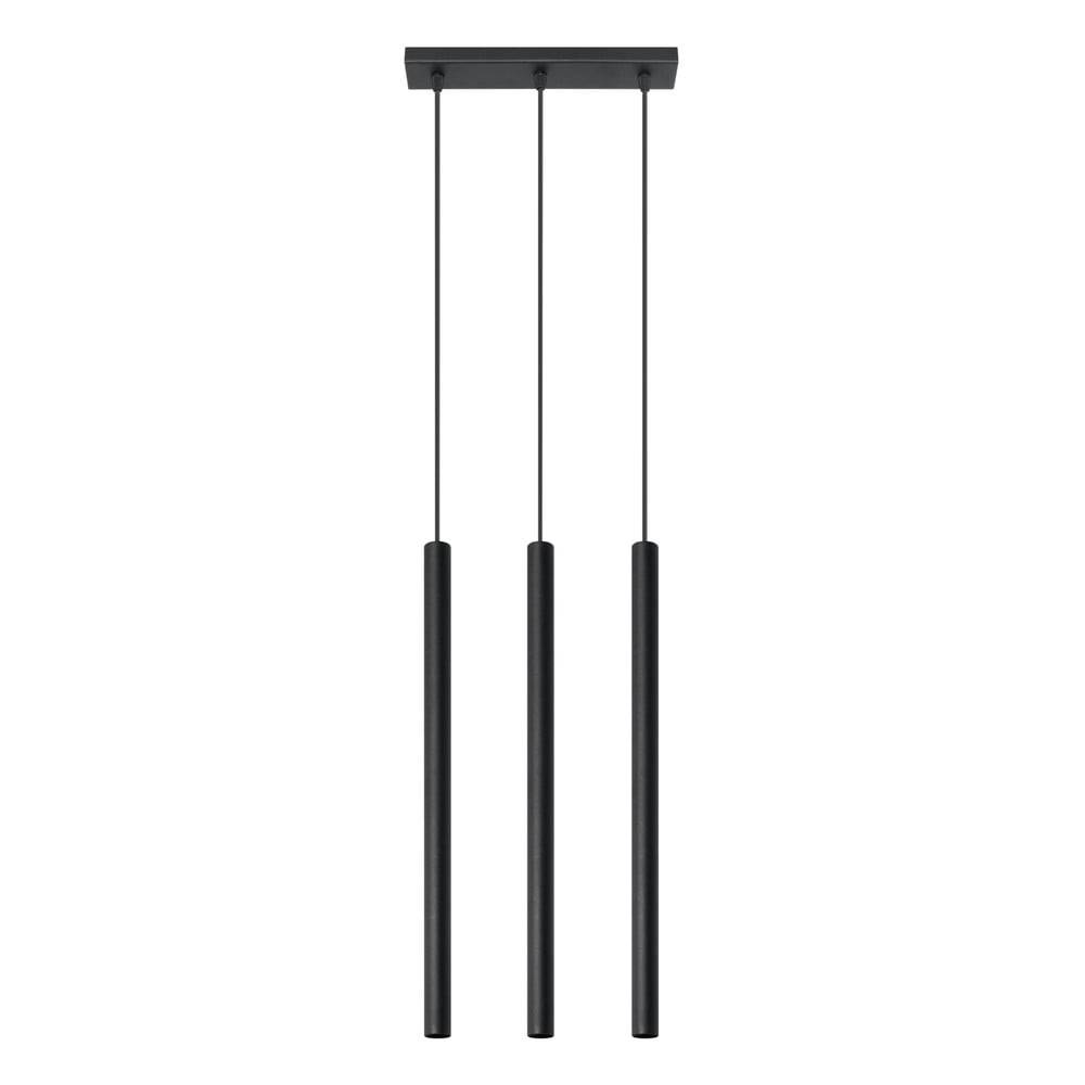Nice Lamps Čierne závesné svietidlo  Fideus, dĺžka 30 cm, značky Nice Lamps