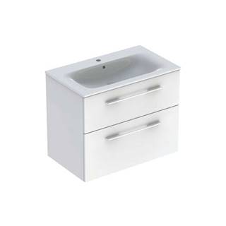 Kúpeľňová skrinka s umývadlom Geberit Selnova 80x50,2x65,2 cm biela lesk