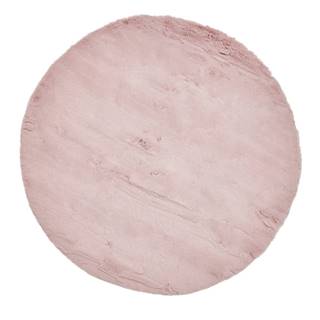 Ružový koberec Think Rugs Teddy, ⌀ 120 cm