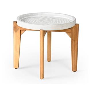 Záhradný stolík so sivou betónovou doskou Bonami Selection Bari, ø 55 cm