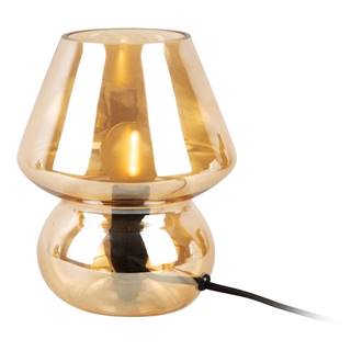 Leitmotiv Svetlohnedá sklenená stolová lampa  Glass, výška 18 cm, značky Leitmotiv