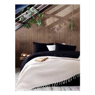 Mijolnir Svetlobéžový bavlnený pléd na posteľ Galina Beige White, 220 × 240 cm, značky Mijolnir
