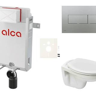 S-Line Cenovo zvýhodnený závesný WC set Alca na zamurovanie + WC  S-line Pre, značky S-Line