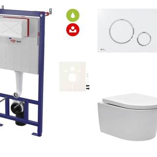 SAT Cenovo zvýhodnený závesný WC set  do ľahkých stien / predstenová montáž + WC  Brevis SIKOSSBR70K, značky SAT