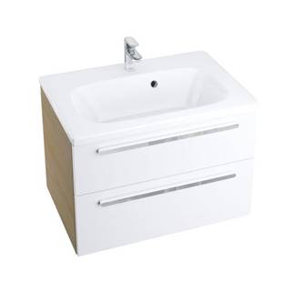 Kúpeľňová skrinka pod umývadlo Ravak chróme 60x49 cm cappuccino/biela