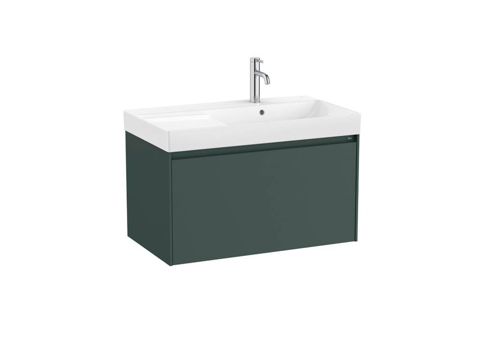 Roca Kúpeľňová skrinka s umývadlom  ONA 80x50,5x46 cm zelená mat ONA801ZZMP, značky Roca