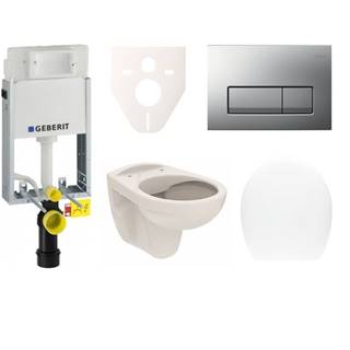 NO BRAND Cenovo zvýhodnený závesný WC set Geberit na zamurovanie + WC S-Line, značky NO BRAND