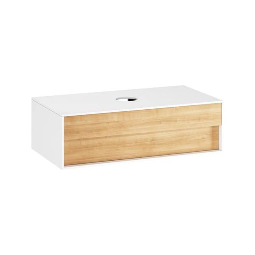 Ravak Kúpeľňová skrinka pod umývadlo  Step 100x30,5x54 cm biela/dubová lesk, značky Ravak