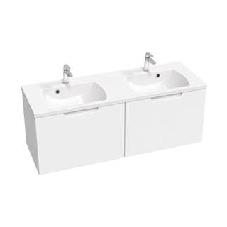 Kúpeľňová skrinka pod umývadlo Ravak Classic II 130x47x45 cm biela lesk