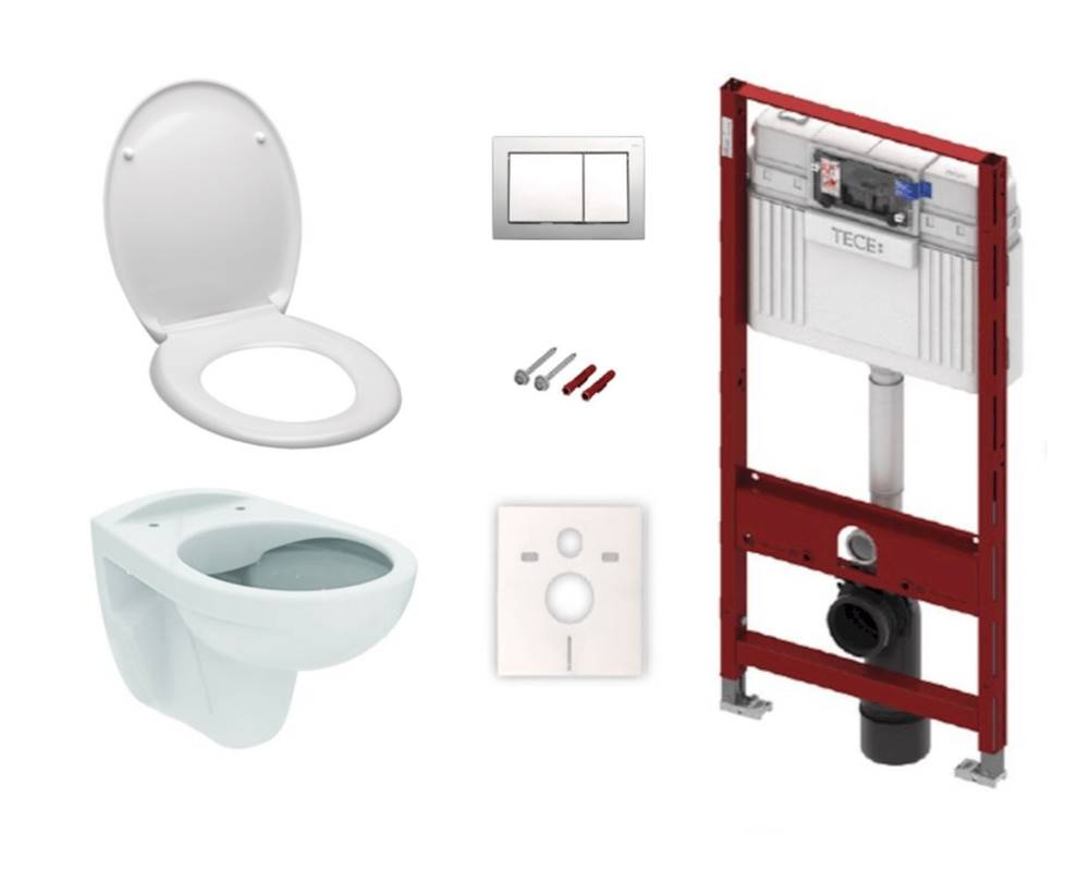 Tece Cenovo zvýhodnený závesný WC set TECE do ľahkých stien / predstenová montáž + WC S-Line S-line Pre KMPLSIKOTSCR, značky Tece