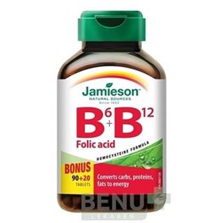 JAMIESON Vitamíny B6, B12 a kyselina listová 110 tabliet