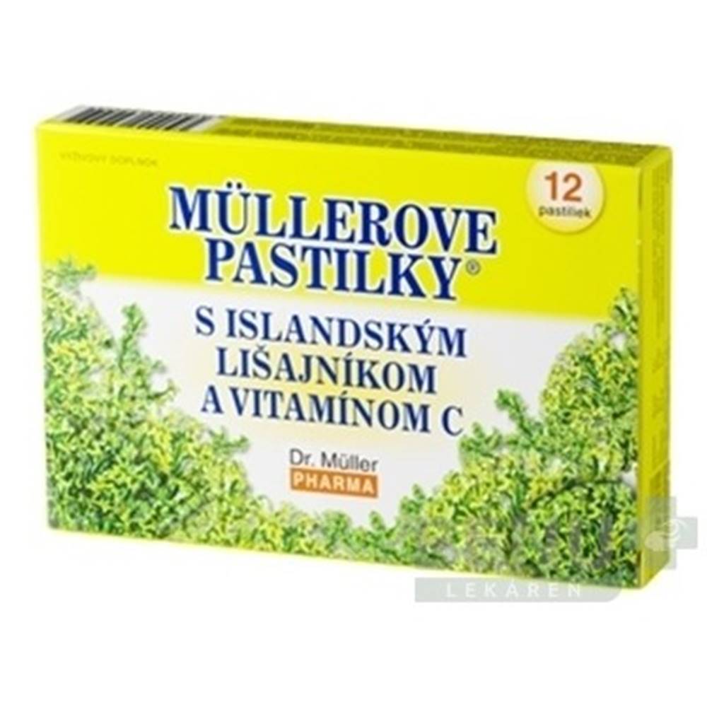 DR. MÜLLER MÜLLEROVE PASTILKY s islandským lišajníkom a vitamínom C 12 pastiliek