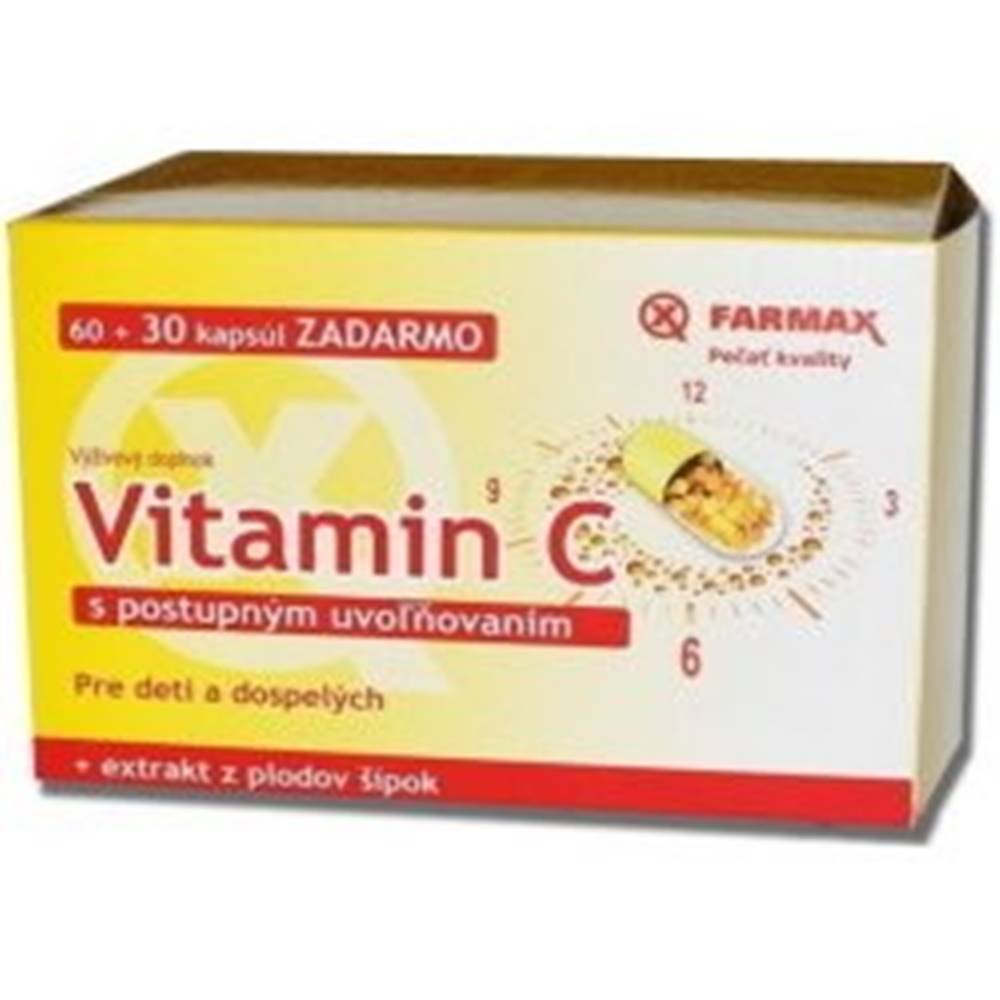 FARMAX FARMAX Vitamín C s pozvoľným uvoľňovaním 500 mg 60 + 30 tabliet ZADARMO