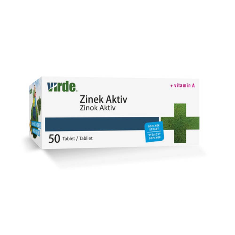 Virde VIRDE Zinok aktiv + vitamín A 50 kapsúl