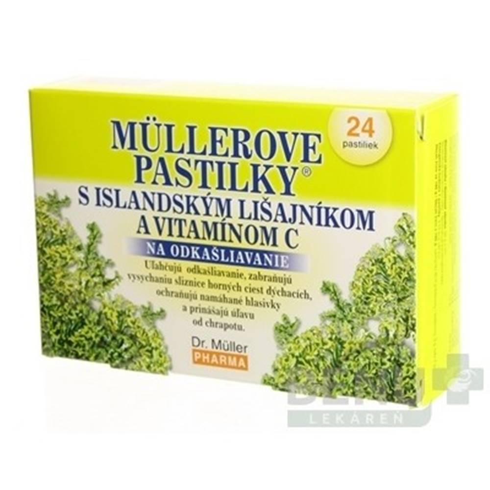 DR. MÜLLER MÜLLEROVE PASTILKY s islandským lišajníkom a vitamínom C 24 kusov