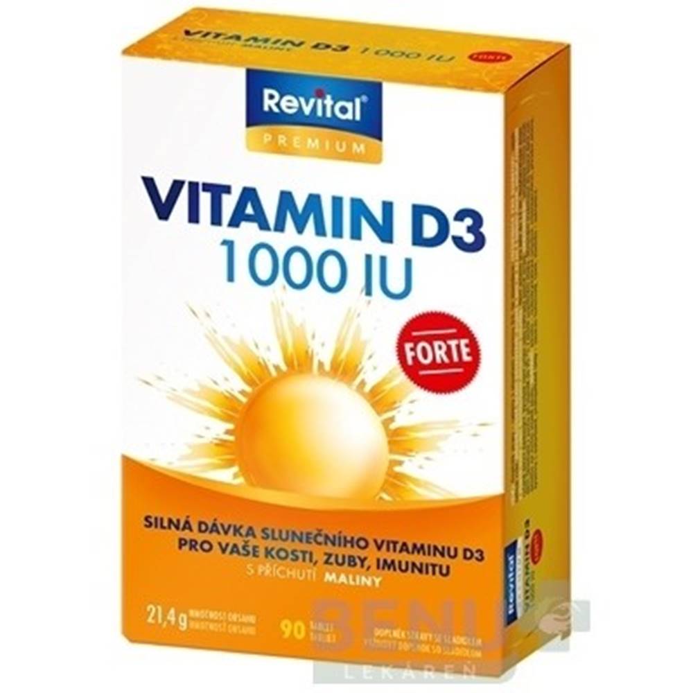 Vitar s.r.o., Zlin REVITAL Vitamín D3  forte 1 000 IU 90 tabliet