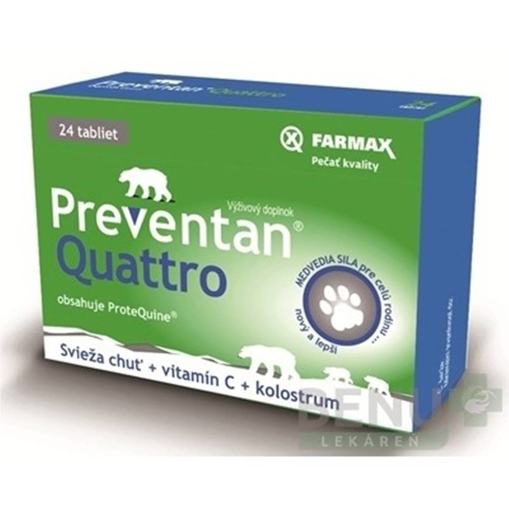 Svus pharma FARMAX Preventan quattro + vitamín C 24 tabliet