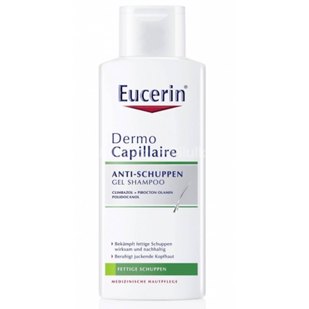 Beiersdorf Eucerin Dermo Capillaire gélový šampón proti mastným lupinám 250 ml