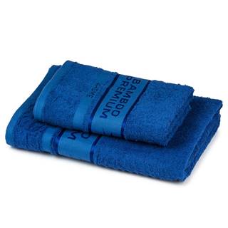 4Home  Sada Bamboo Premium osuška a uterák modrá, 70 x 140 cm, 50 x 100 cm, značky 4Home