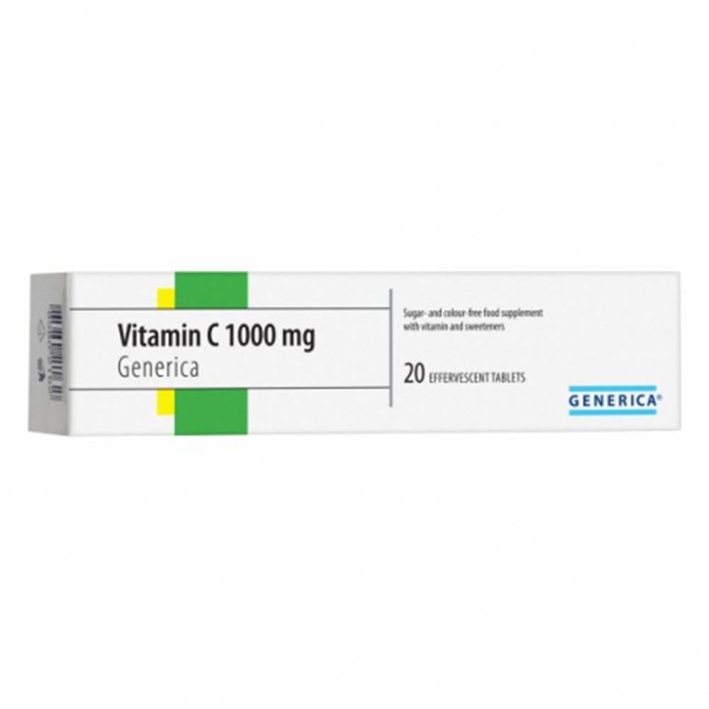 Generica Generica Vitamín C 1000mg šumivé tablety 20 tbl